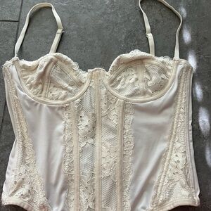 Forever 21 Cream Lace Top
